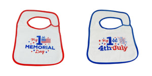 Hello Baby Wonder Baby's First Memorial Day & July 4th Bib Set - 2pk - Hellobabywonder