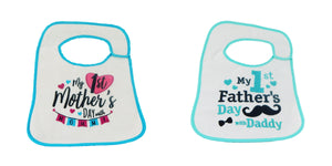 Hello Baby Wonder Baby's First Mother's Day & Father's Day Bib Set - 2pk - Hellobabywonder