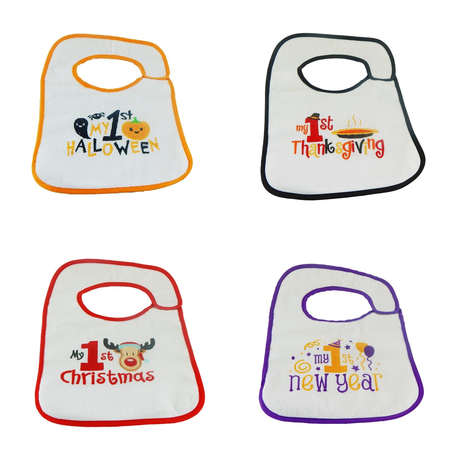 Baby's first 2024 holiday bibs