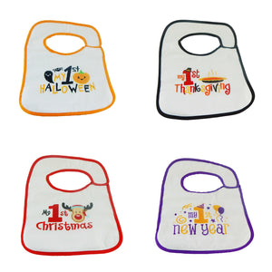 Hello Baby Wonder Baby's First Halloween, Thanksgiving, Christmas, New Year's Bib Set - 4pk - Hellobabywonder